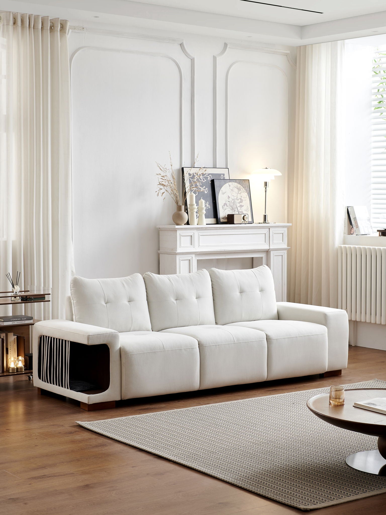 3 Seater Sofa Couch For Living Room, Modern Couches For Small Space, Cat Nest Sofa, For Cat Friendly, Comfy Couch With Waterproof And Cat Scratch Resistant Fabric