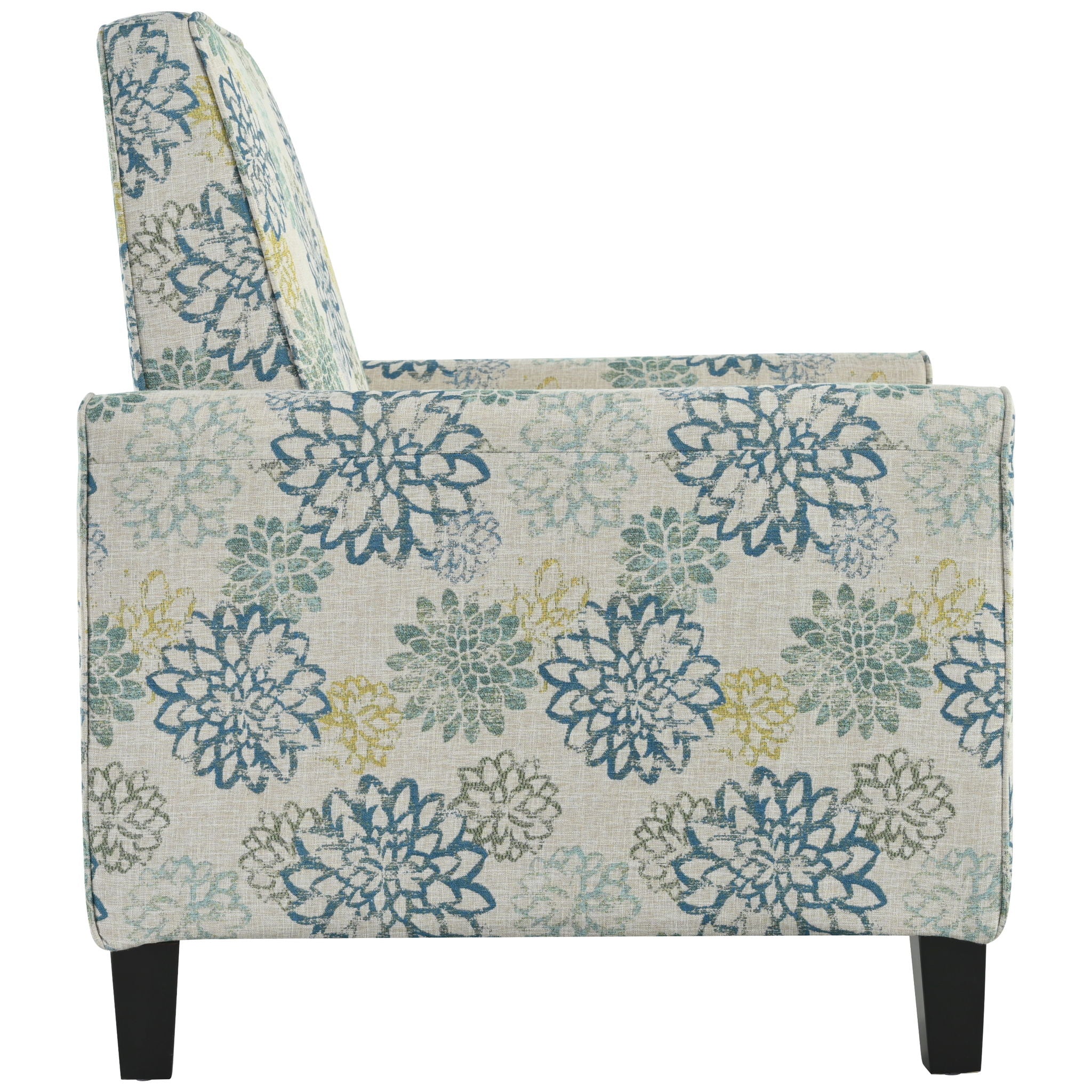 Push Back Upholstered Recliner Armchair