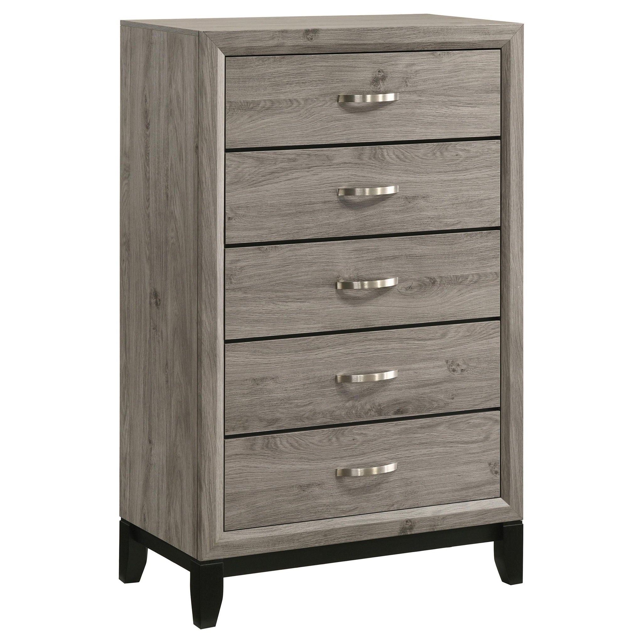 Watson Five-piece Full Bedroom Set Light Taupe