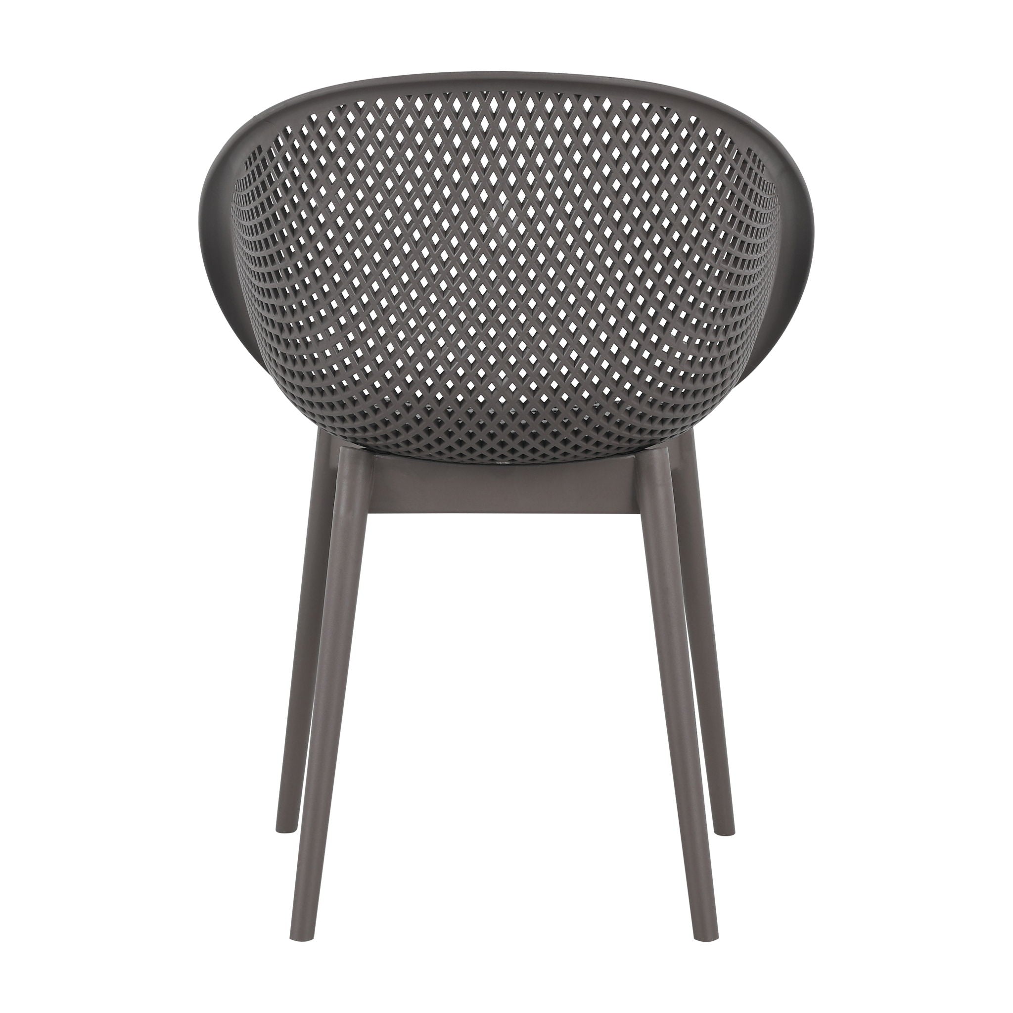 2 Piece Durable Single Chair With Mesh Hollow Out Design