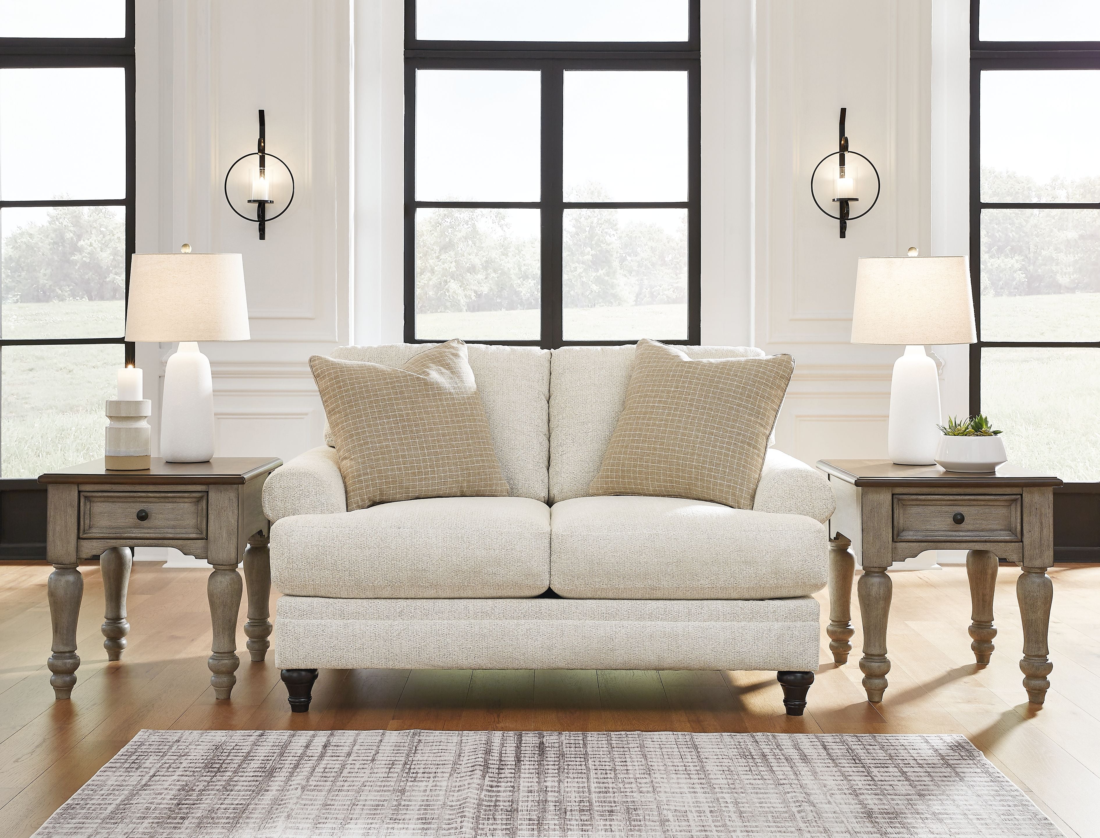 Signature Design by Ashley® Valerani - Sandstone - Loveseat | Meri Furniture