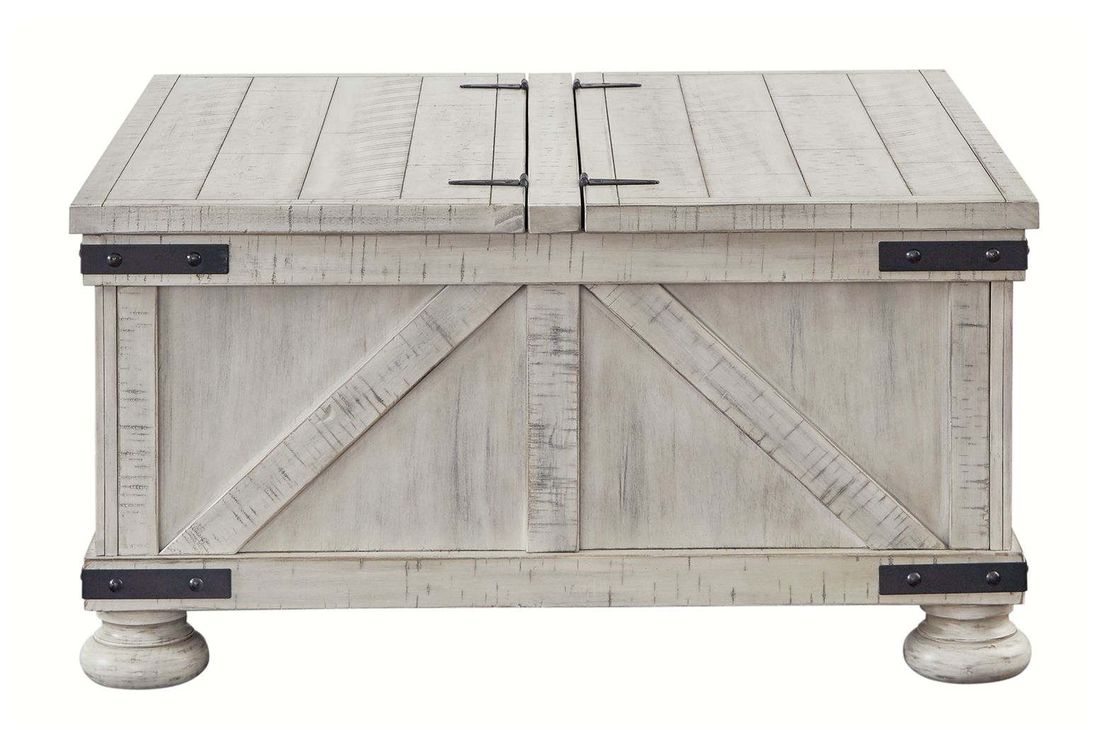 Ashley Furniture Carynhurst - Whitewash - Cocktail Table With Storage | Meri Furniture
