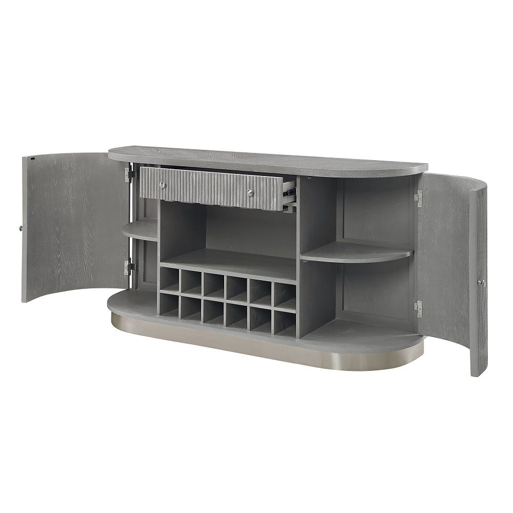 ACME Adalynn - Server - Weathered Gray Oak | Meri Furniture