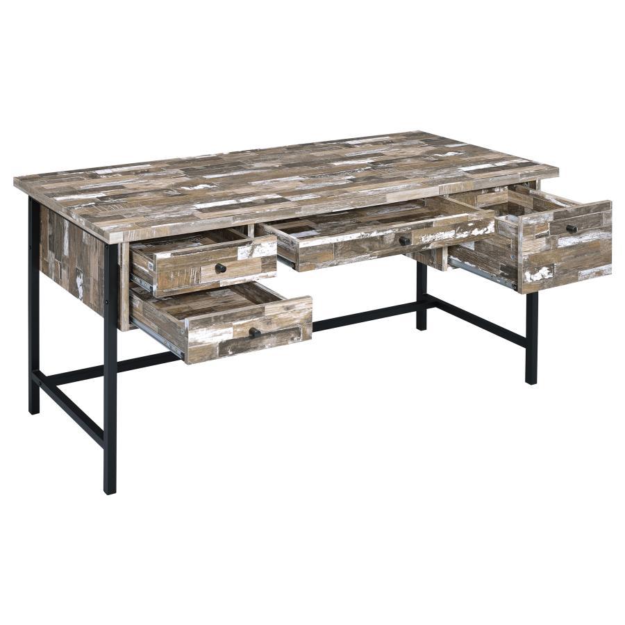 Coaster Fine Furniture Kemper - 4-Drawer Writing Desk - Salvaged Cabin | Meri Furniture