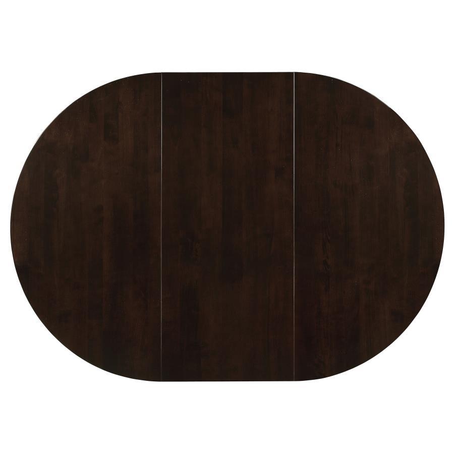 Coaster Fine Furniture Gabriel - Oval Extension Leaf Dining Table - Cappuccino | Meri Furniture