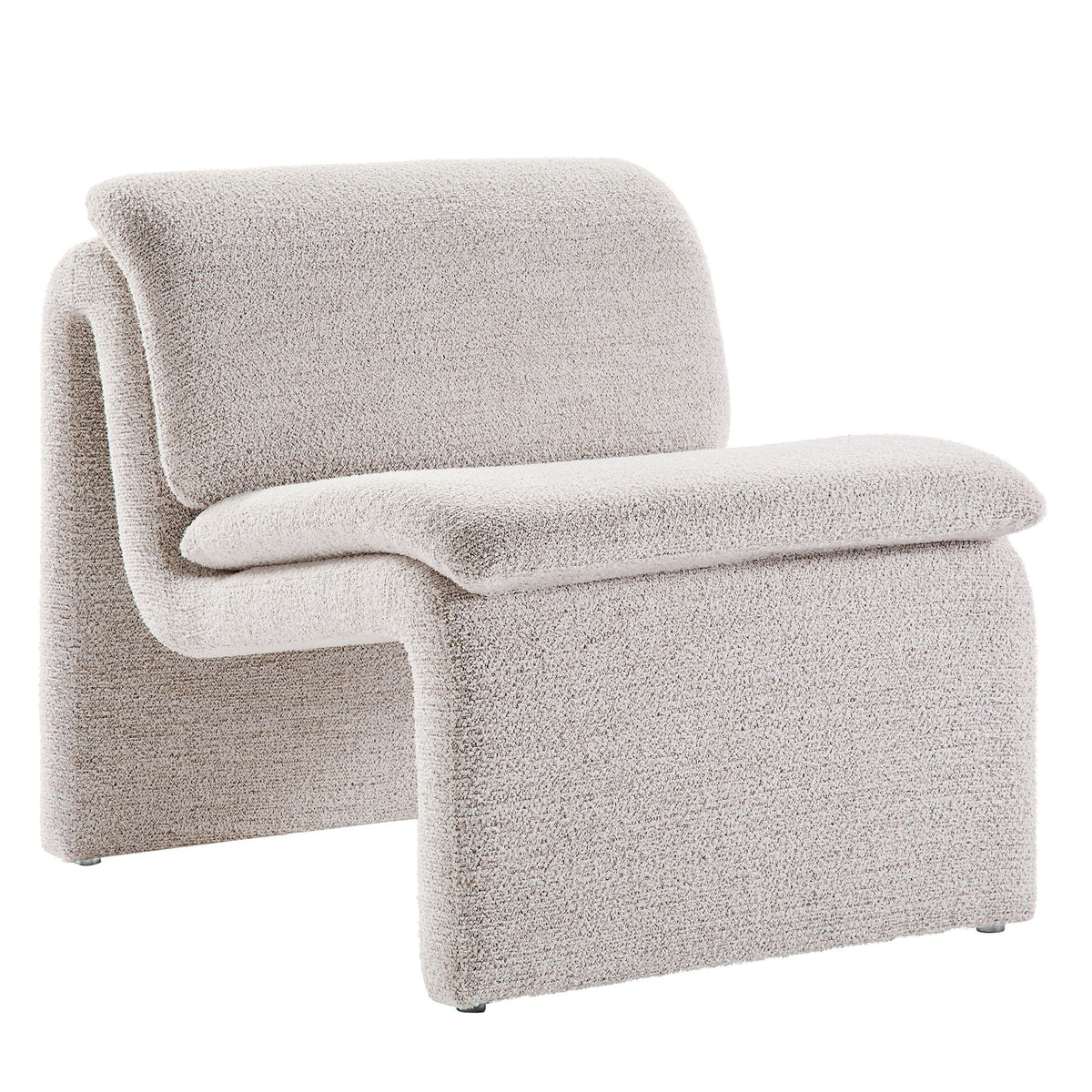 Lume Boucle Upholstered Armless Accent Chair by Modway