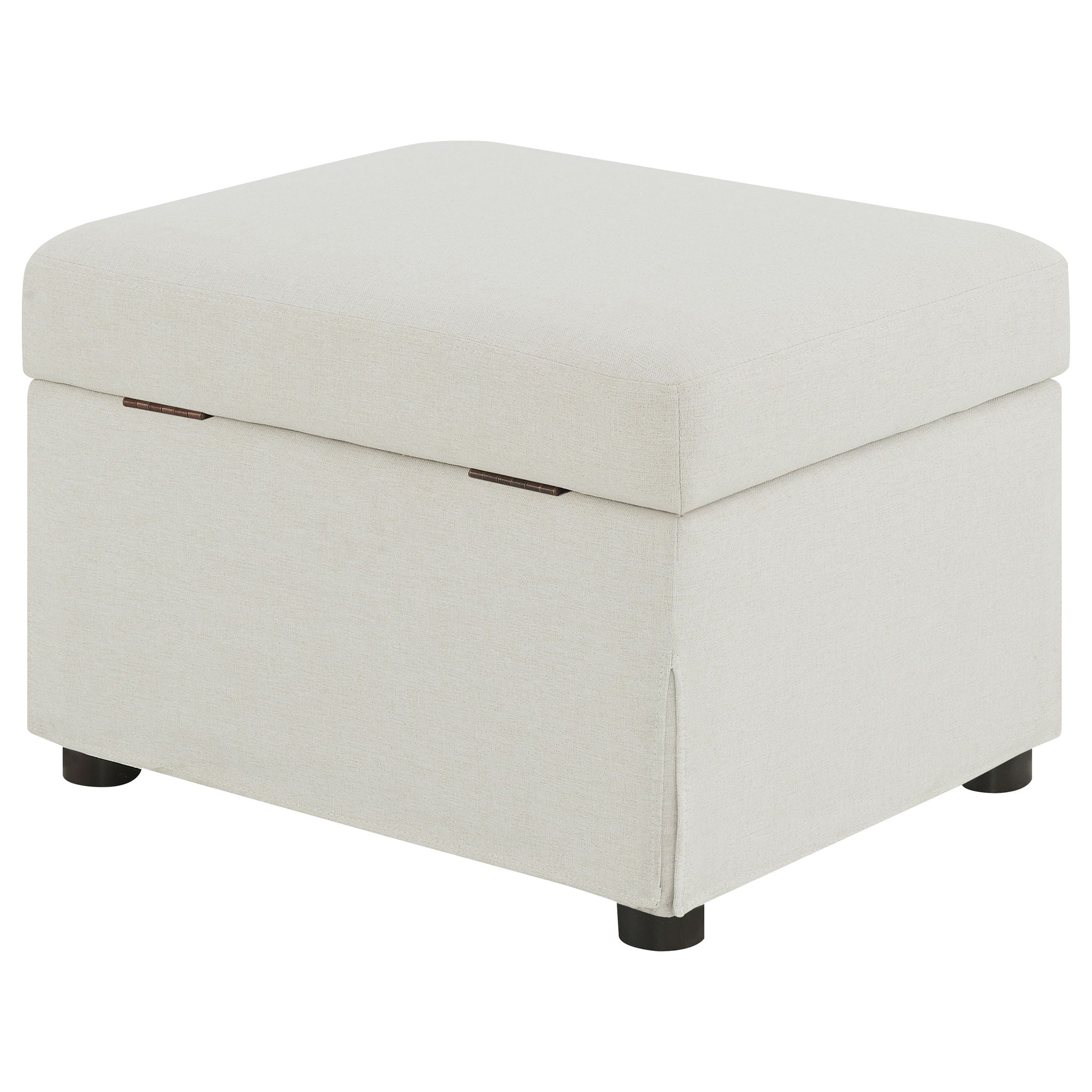 Merced - Upholstered Hydraulic Lift Top Storage Ottoman - Beige