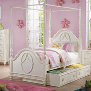 ACME 13 Slats - Box Spring Not Required Poster Bed Optional Canopy Arched HB/FB with Oval Molding | Meri Furniture