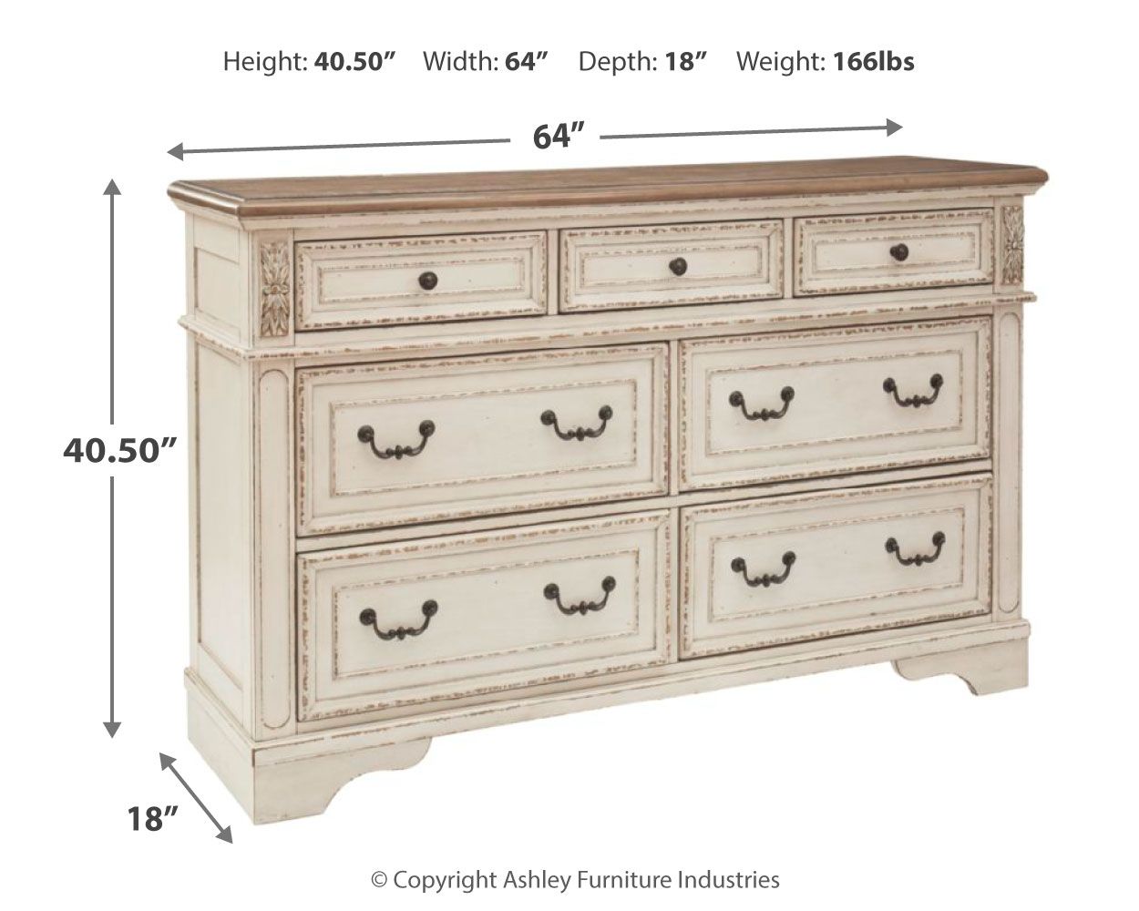 Ashley Furniture Realyn - Dresser, Mirror | Meri Furniture