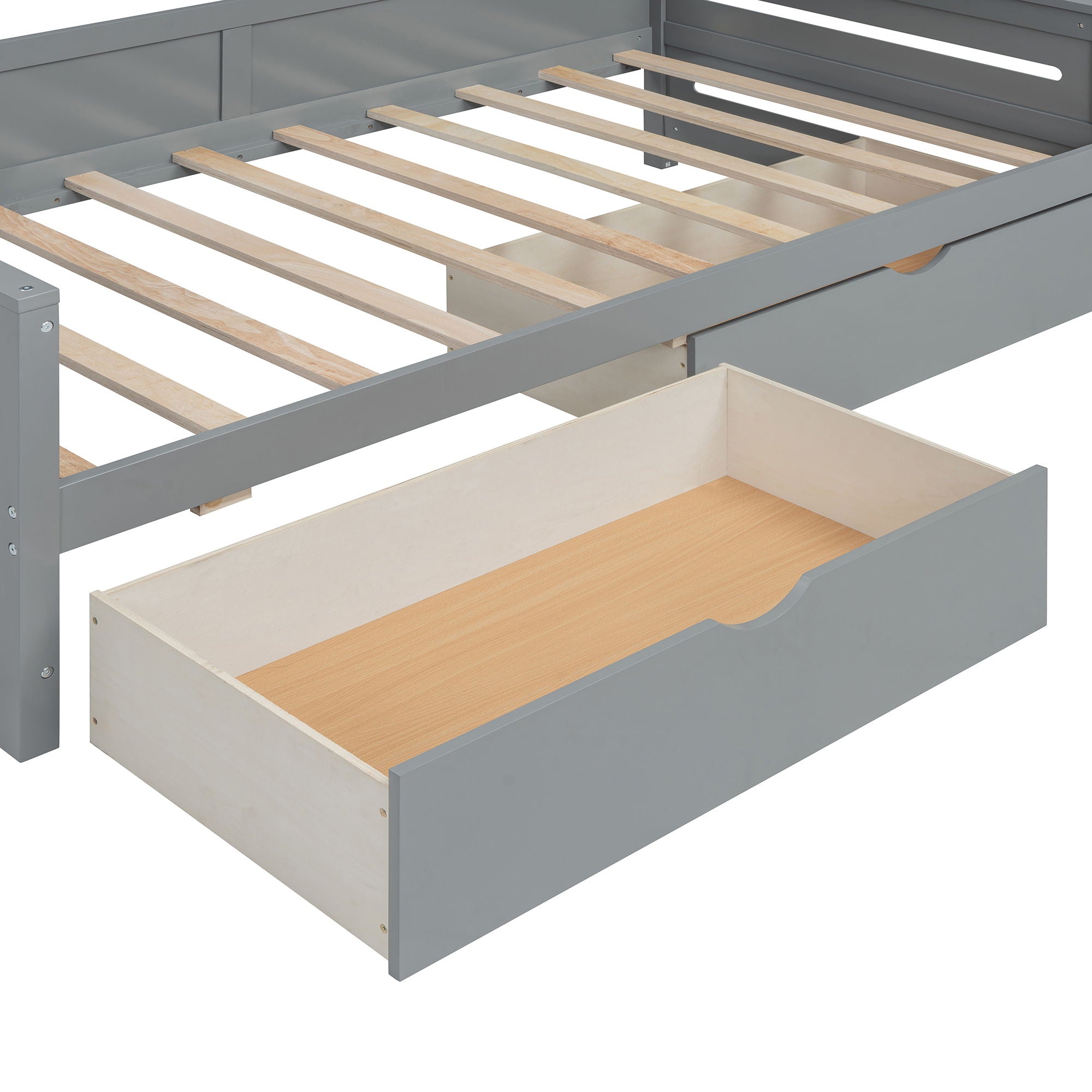 Daybed With All-In-One Cabinet And Shelf