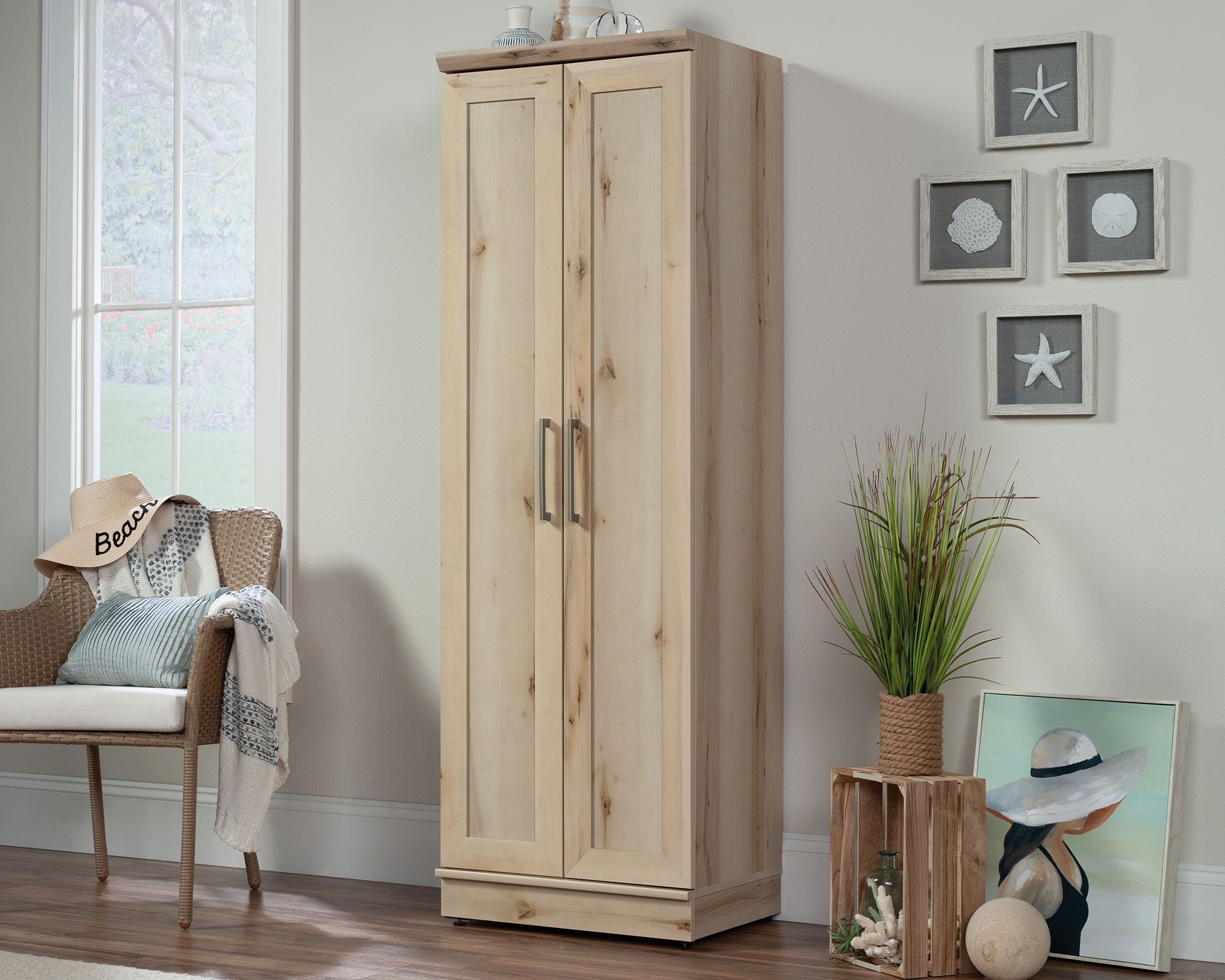 Two Door Storage Cabinet in Pacific Maple