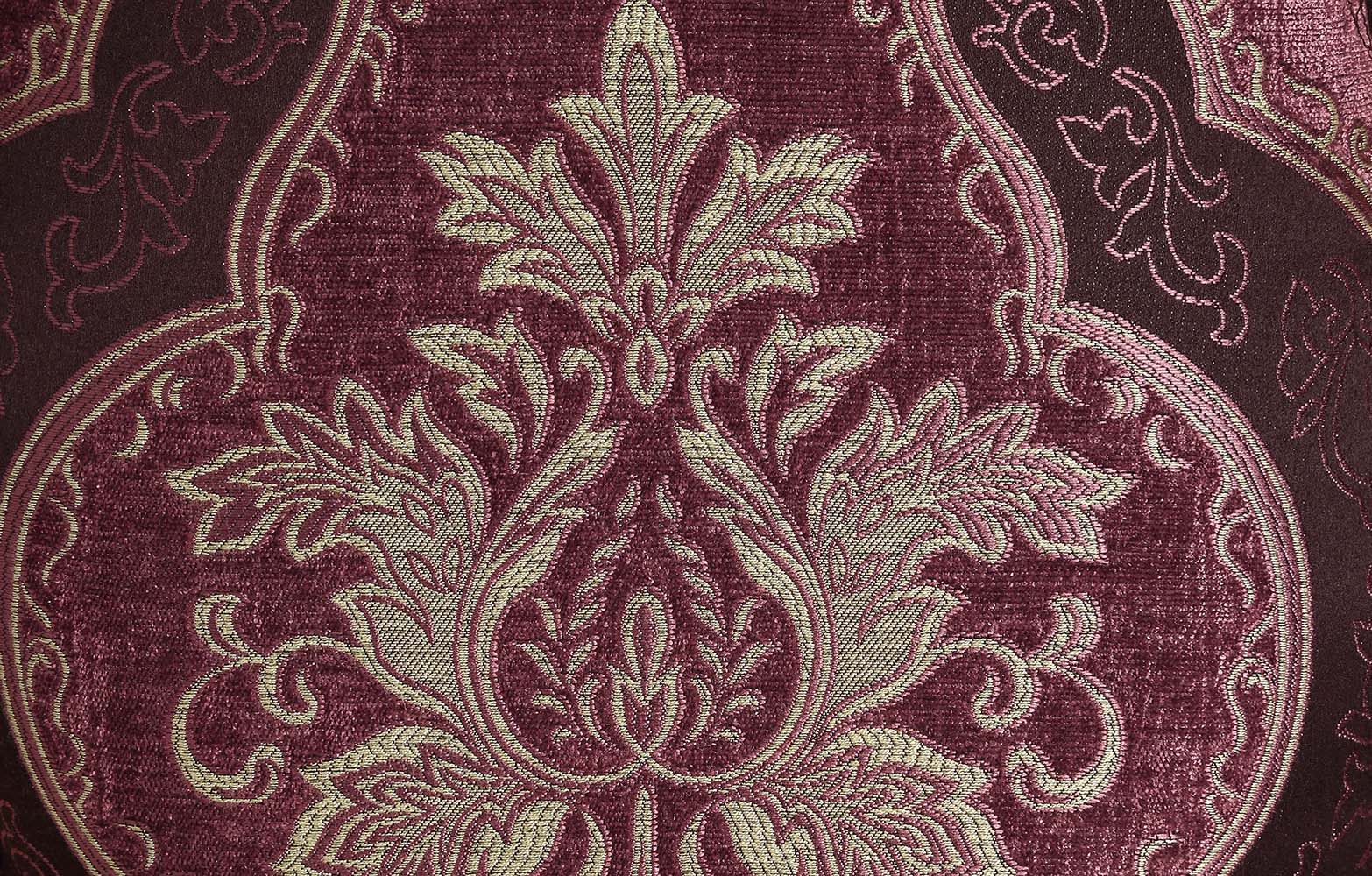 Bernadette - Side Chair Set of 2) - Pattern Fabric & Gold