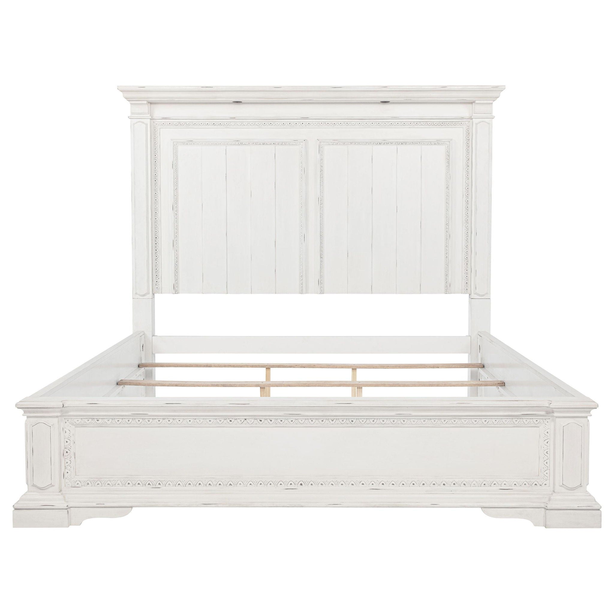 McKinney Eastern King LED Light Panel Bed Vintage White