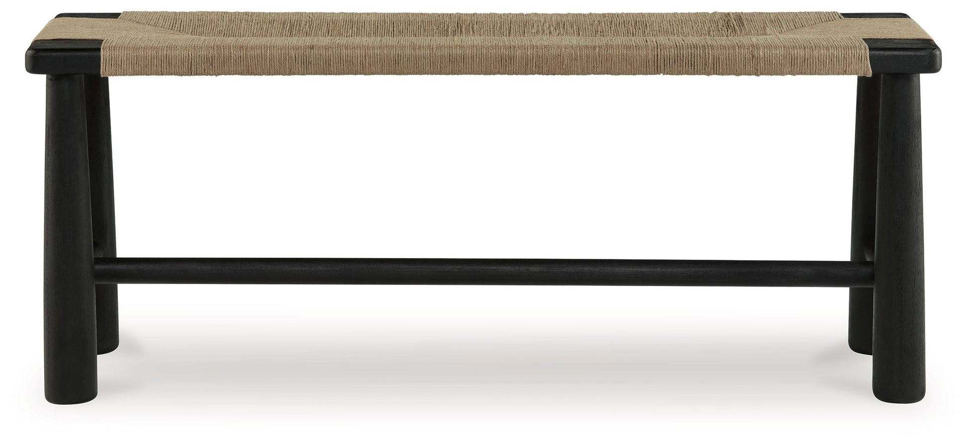 Signature Design by Ashley® Acerman - Black / Natural - Accent Bench | Meri Furniture