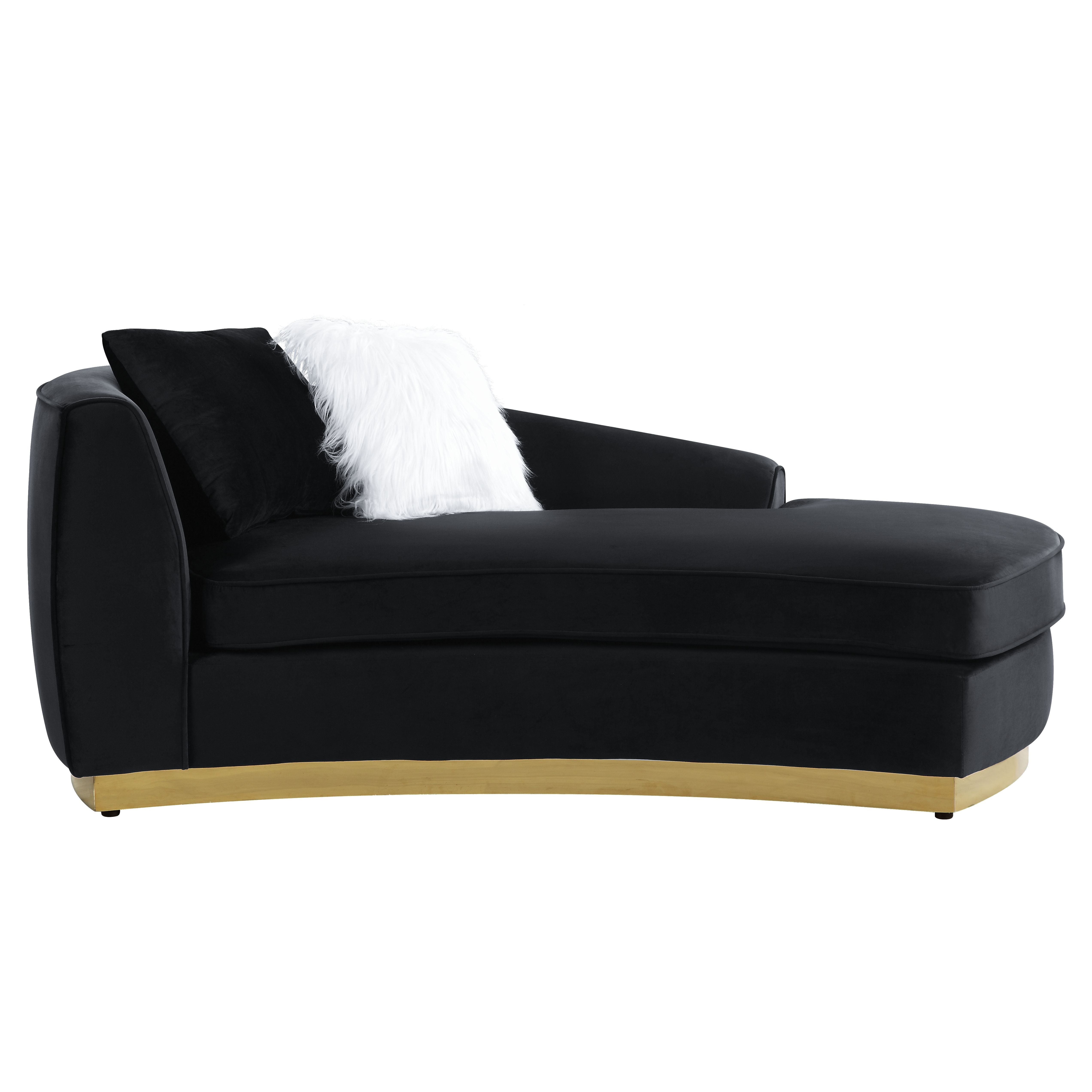 ACME Achelle - Chaise - Black Velvet | Meri Furniture