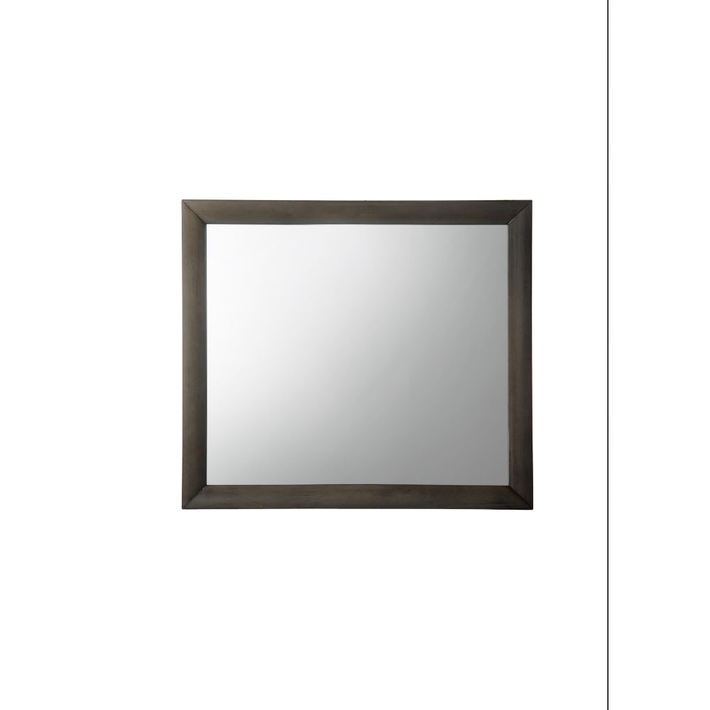 ACME The Ireland contemporary mirror is the perfect accent for your master bedroom. The Ireland collection features contemporary feel and the mirror helps to make small areas appear larger and more brightly lit. | Meri Furniture