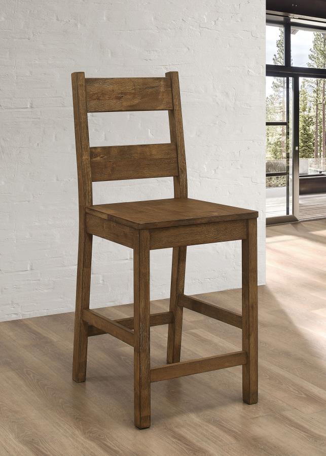 Coaster Fine Furniture Coleman - Wood Counter Chair (Set of 2) - Rustic Golden Brown | Meri Furniture