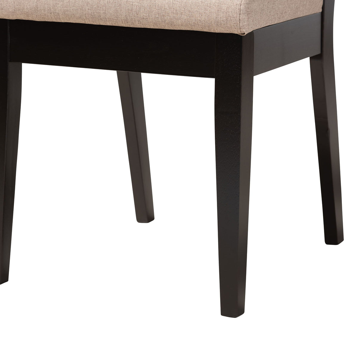 Mana Modern Sand Fabric and Dark Brown Finished Wood 5-Piece Dining Set