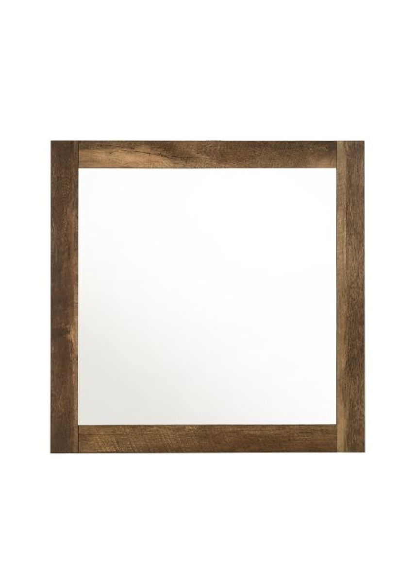 ACME Morales - Mirror - Rustic Oak Finish | Meri Furniture