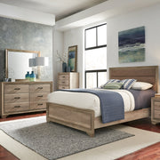 Liberty Furniture Sun Valley - Upholstered Bed, Dresser & Mirror | Meri Furniture