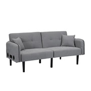 Modern Folding Ottoman Sofa Bed With Stereo System - Gray