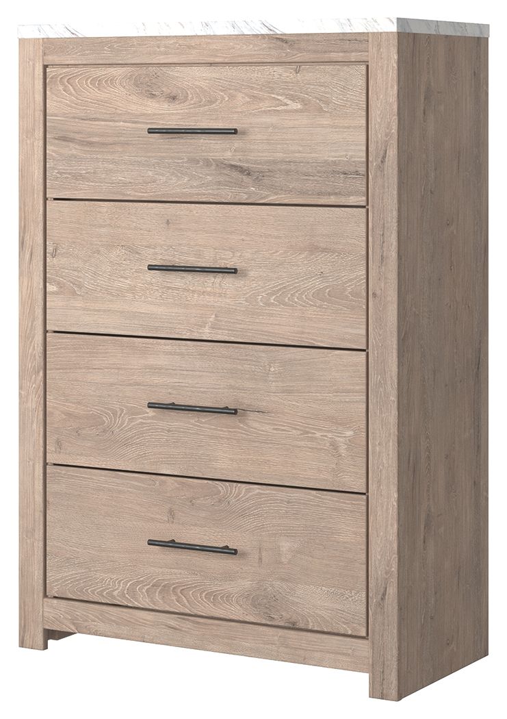 Ashley Furniture Senniberg - Light Brown - Four Drawer Chest | Meri Furniture
