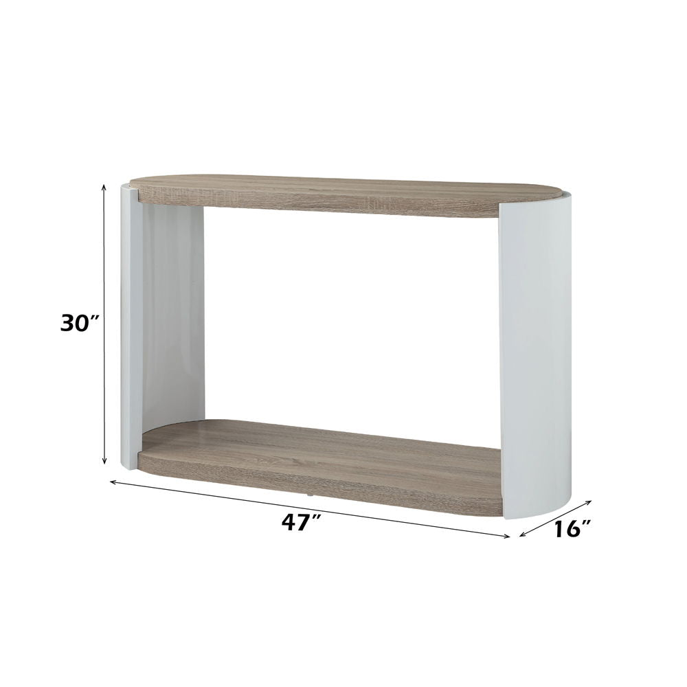 Zoma - Sofa Table - Oak & White High Gloss