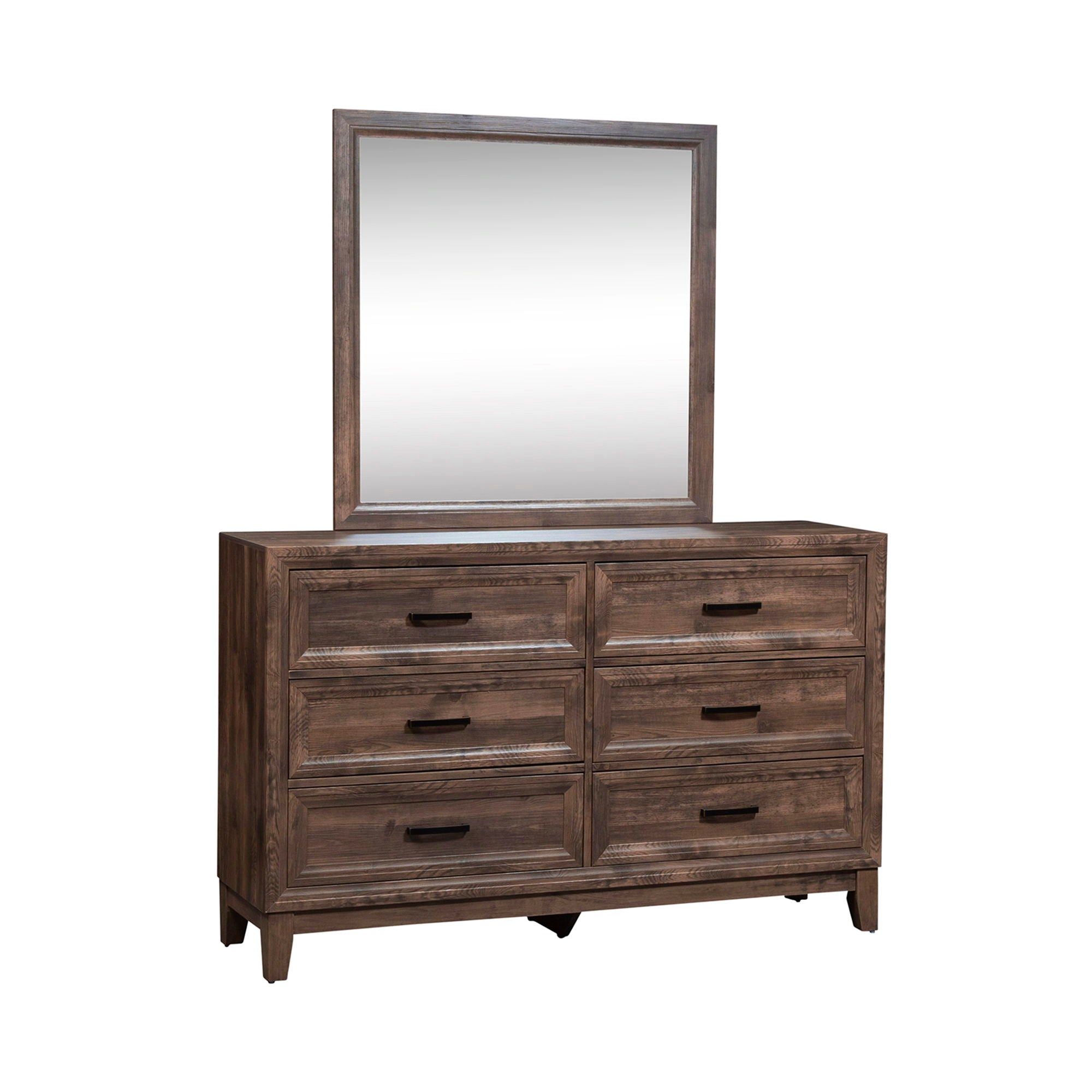 Liberty Furniture Ridgecrest - Dresser & Mirror - Light Brown | Meri Furniture