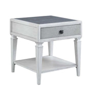 ACME Katia - End Table - Rustic Gray & Weathered White Finish | Meri Furniture