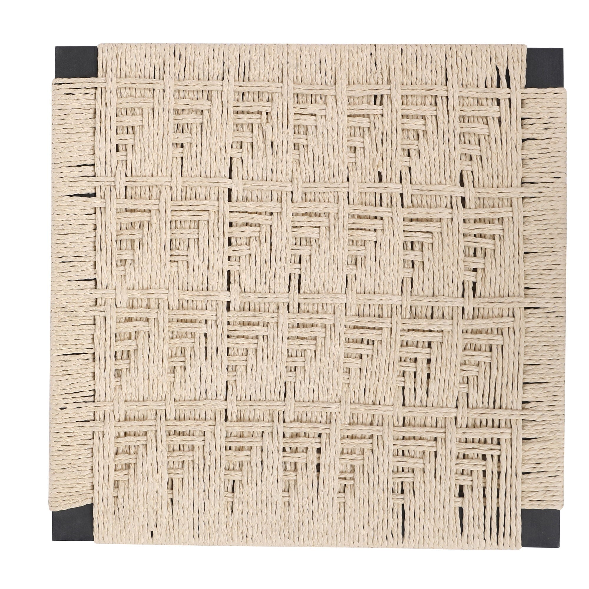 Style B, Woven Bar Stools With Backrest, Paper Rope Weave Dining Chairs For Kitchen Island - Creamy White