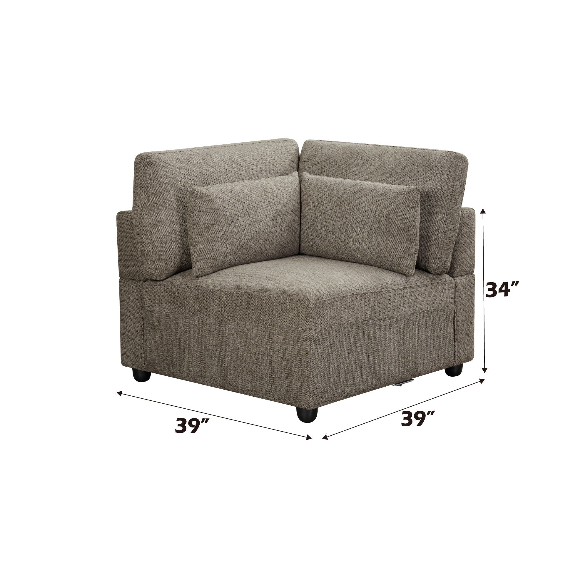 Rylie - Modular Sectional Sofa With Toss Pillows