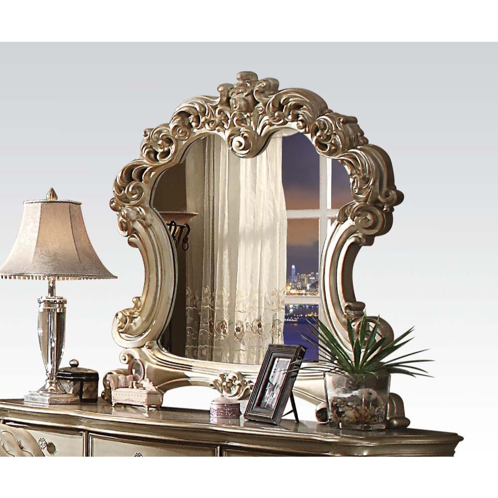 Create an elegant, traditional design in your bedroom with the Vendome mirror.