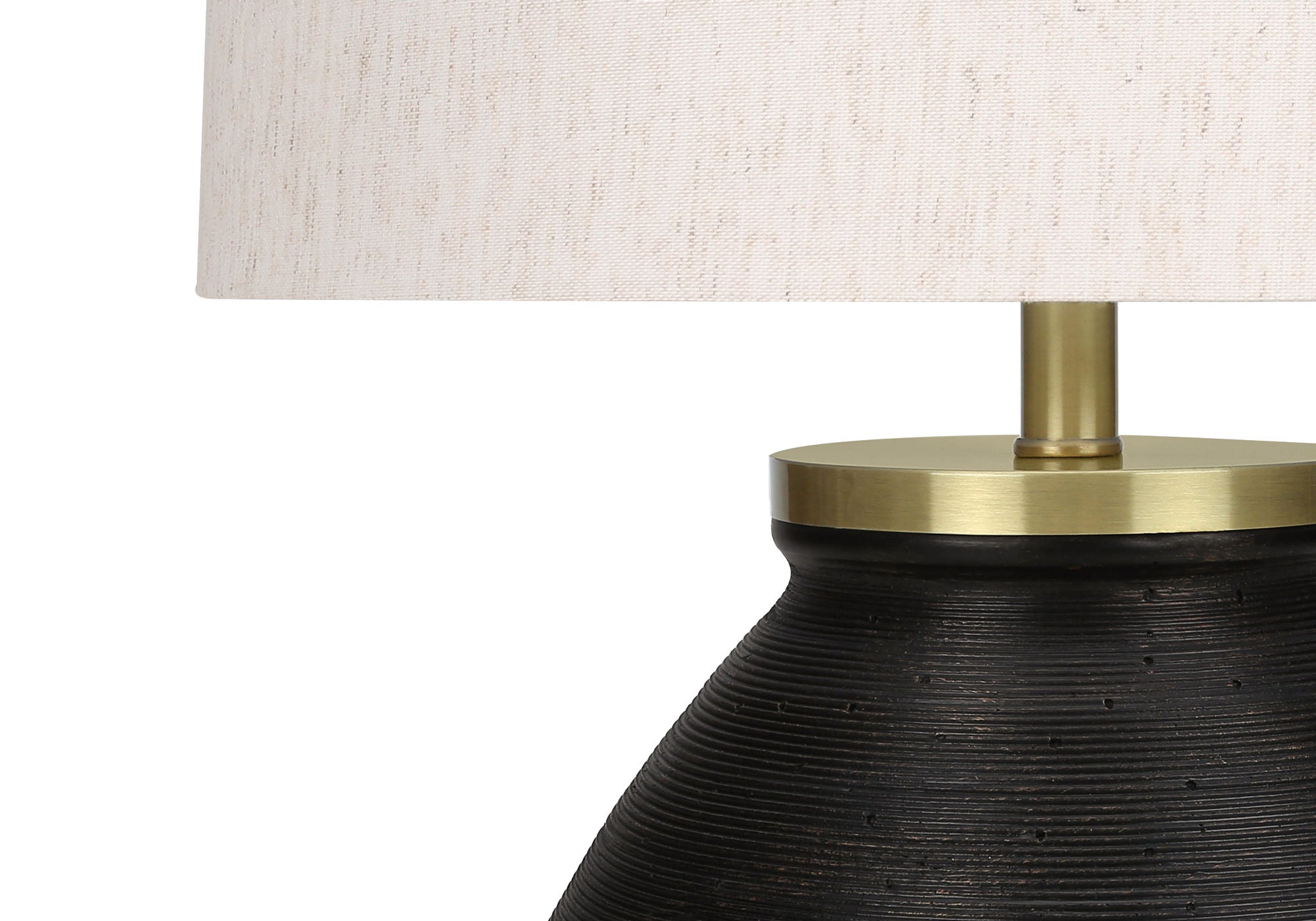 Lighting, Table Lamp, Concrete, Contemporary - Black / Cream