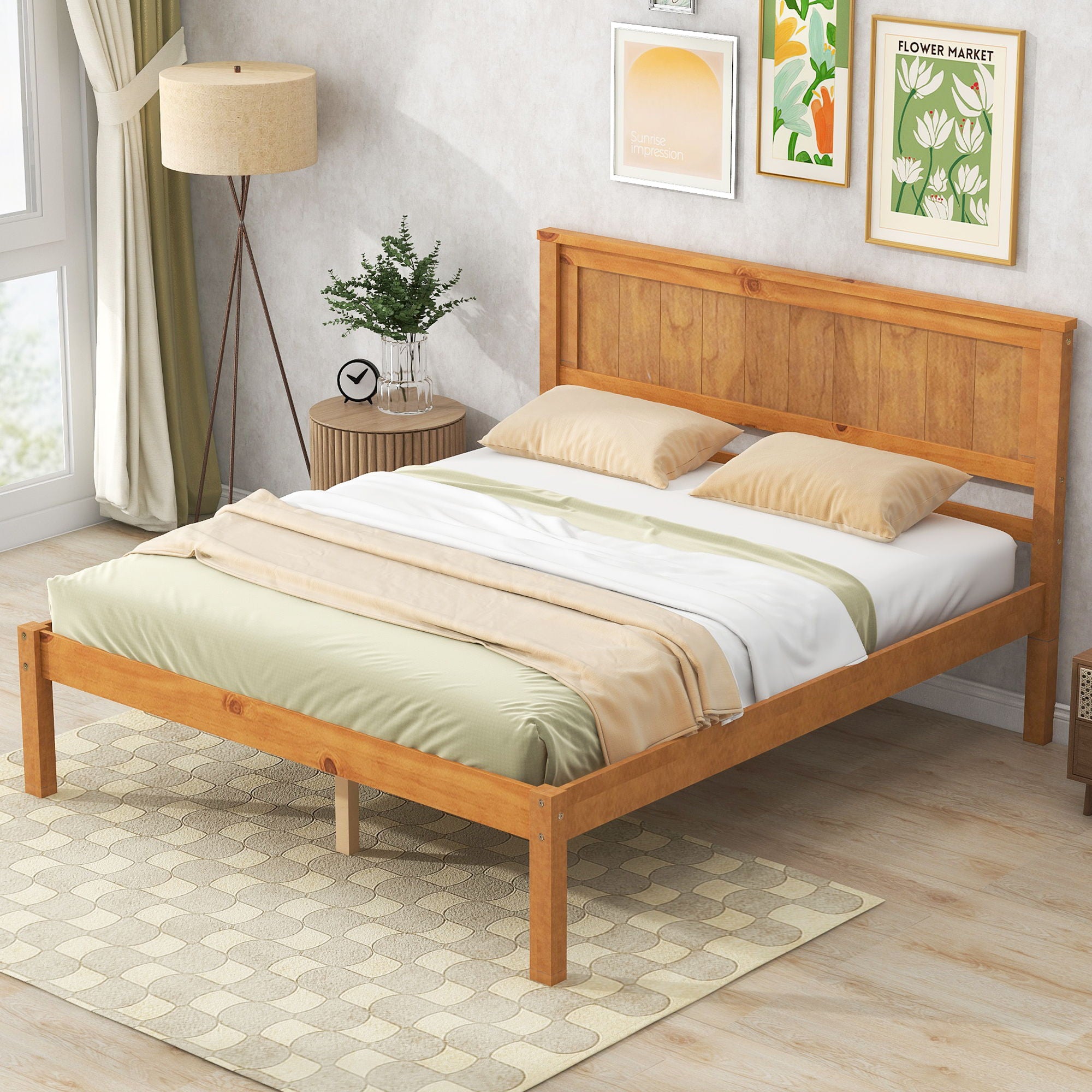 Platform Bed Frame With Headboard