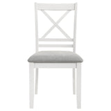 Hollis - Cross Back Wood Dining Side Chair (Set of 2) - White