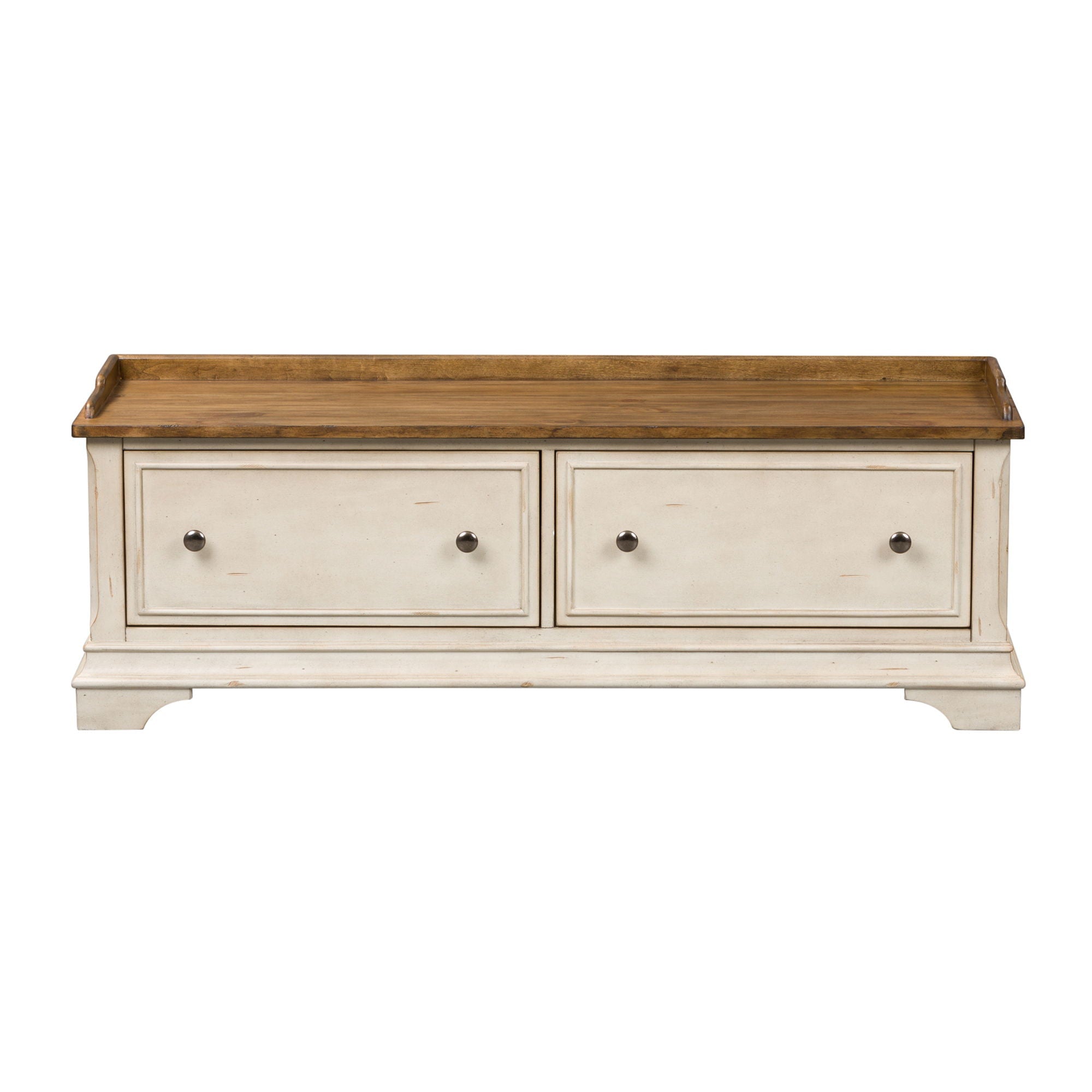 Liberty Furniture Morgan Creek - Storage Hall Bench - White | Meri Furniture