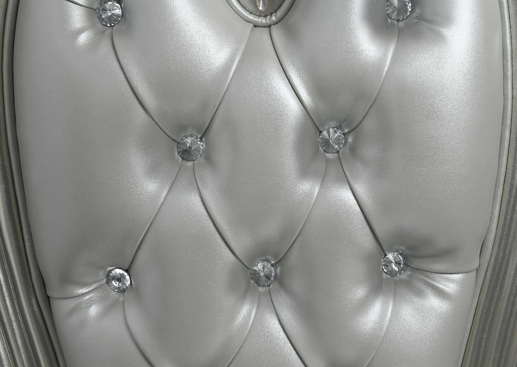 Sandoval - Side Chair Set of 2) - Beige Synthetic Leather & Champagne