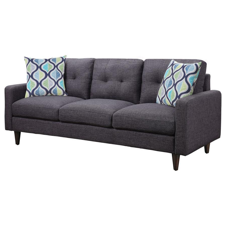 Coaster Fine Furniture Watsonville - Upholstered Track Arm Tufted Sofa - Gray | Meri Furniture