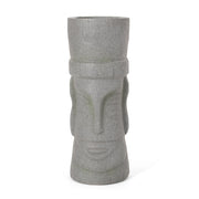 Classic Flower Planter With Magnesium Oxide Material - Stone Gray
