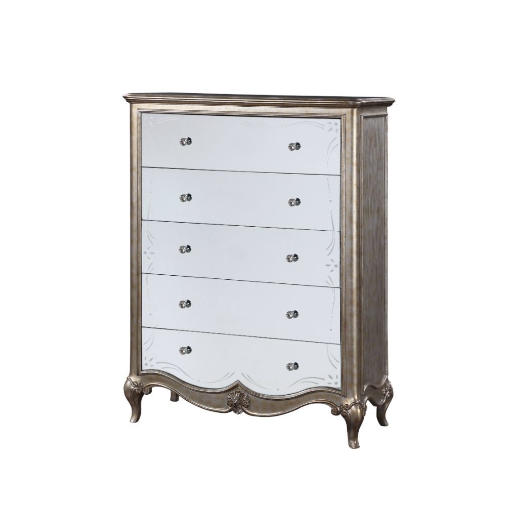ACME Esteban - Chest - Antique Champagne | Meri Furniture