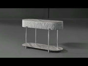 ACME Yukino - Coffee Table - Gray High & Chrome | Meri Furniture