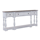 Liberty Furniture Magnolia Manor - 3 Drawer Hall Console Table - White | Meri Furniture