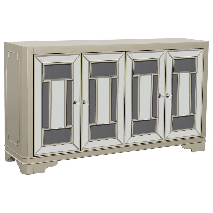 Coaster Fine Furniture Toula - 4 Door Accent Cabinet - Smoke And Champagne | Meri Furniture