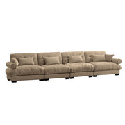 Super Comfort Oversized Modular Velvet Sectional Sofa, Deep Seat Convertible L Shaped Couch