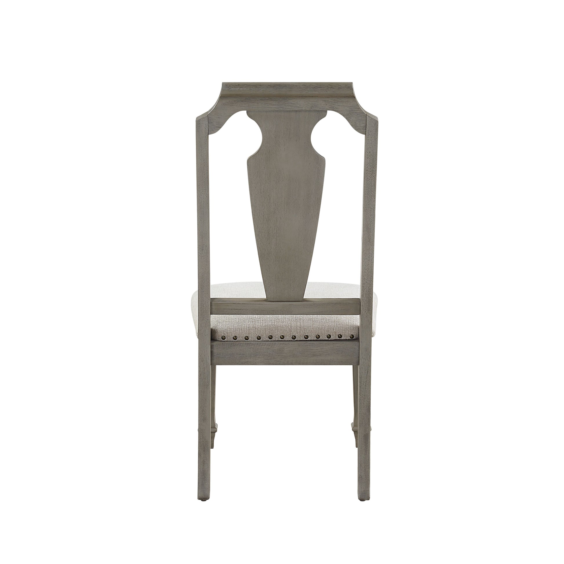 ACME Zumala - Side Chair (Set of 2) - Beige Linen & Weathered Oak Finish | Meri Furniture