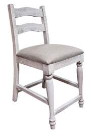 International Furniture Direct Rock Valley - Barstool (Set of 2) - Off White | Meri Furniture