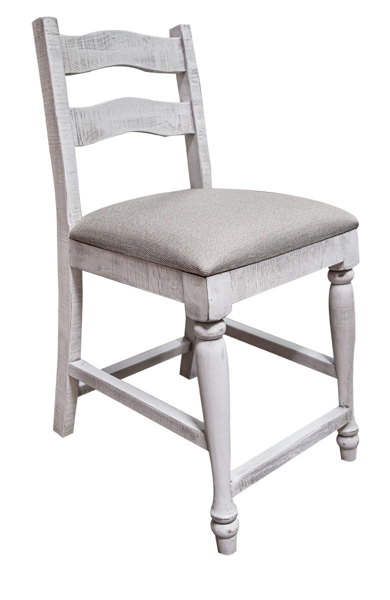 International Furniture Direct Rock Valley - Barstool (Set of 2) - Off White | Meri Furniture