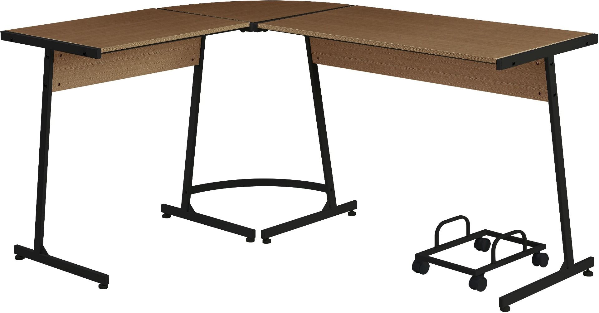 ACME Acme - Dazenus - Computer Desk, Black Finish - Of00044 - Black & Oak Finish | Meri Furniture