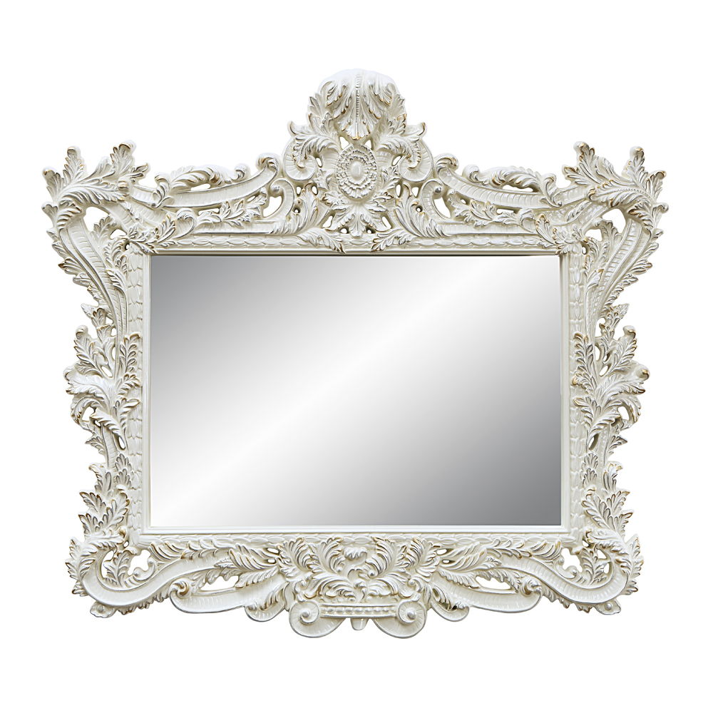 ACME Adara - Mirror - Antique White Finish | Meri Furniture
