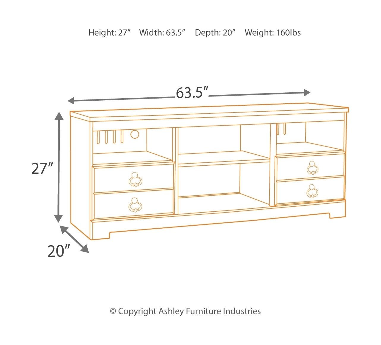 Signature Design by Ashley® Willowton - Entertainment Center With Fireplace Option | Meri Furniture